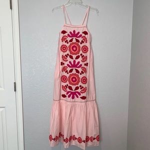 Pink Embroidered Zara Maxi Dress (Limited Edition)